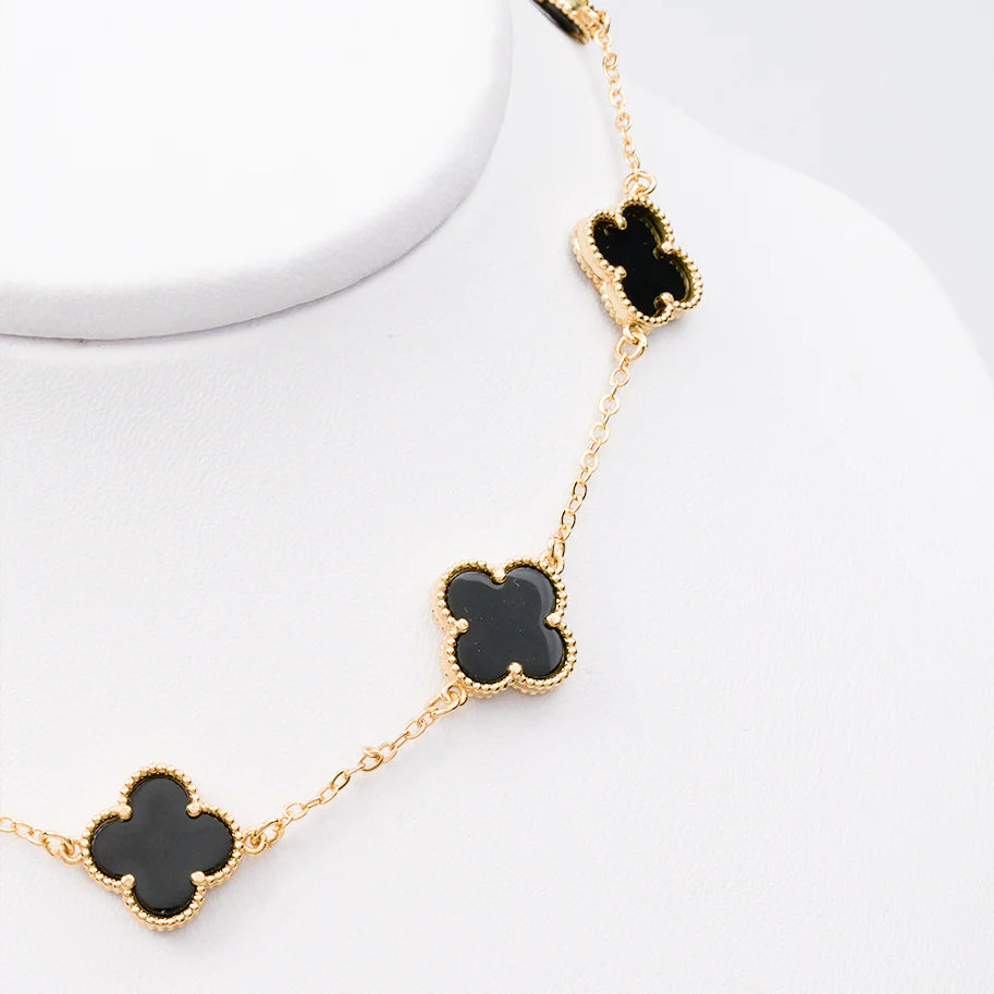 Combo Pulsera + Gargantilla Trébol Dorado